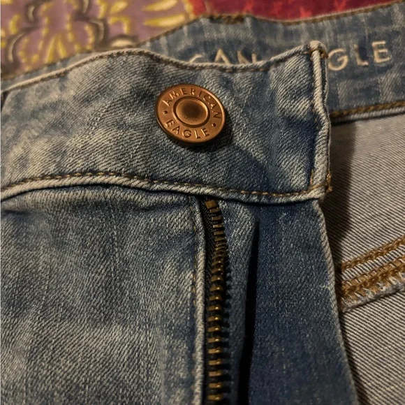 American Eagle Outfitters Ripped Blue Jean Shorts - Picture 4 of 10